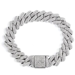 Invicta Elements Men's Ultra Iced Out Cuban Chain Bracelet, Silver